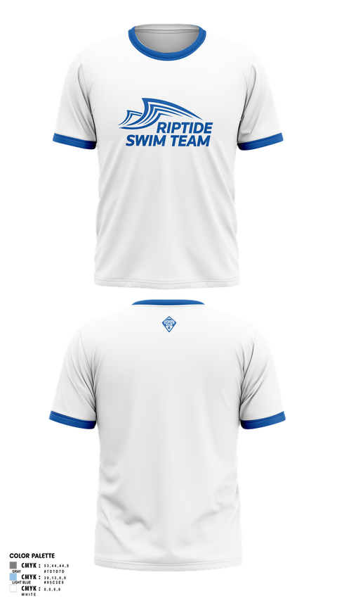 Old School Cotton Feel Shirt, Riptide Swim Team, Swimming, Teamtime, Team time, sublimation, custom sports apparel, team uniforms, spirit wear, spiritwear, sports uniforms, custom shirts, team store, custom team store, fundraiser sports, apparel fundraiser