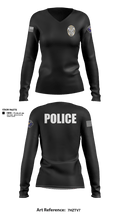 Farmersville Police Women's Long Sleeve V-neck Shirt - 1