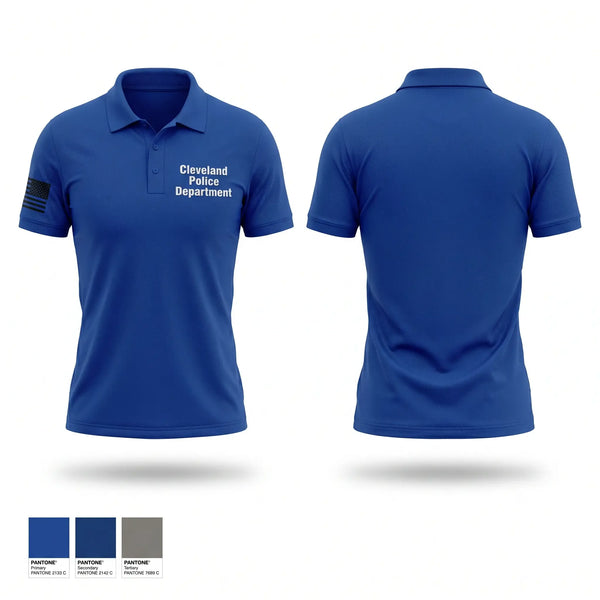 Short Sleeve Performance Polo, Cleveland Police Department, Police, Teamtime, Team time, sublimation, custom sports apparel, team uniforms, spirit wear, spiritwear, sports uniforms, custom shirts, team store, custom team store, fundraiser sports, apparel fundraiser