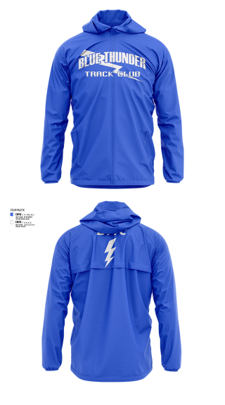 Windbreaker, Blue Thunder, Track & Field, Teamtime, Team time, sublimation, custom sports apparel, team uniforms, spirit wear, spiritwear, sports uniforms, custom shirts, team store, custom team store, fundraiser sports, apparel fundraiser