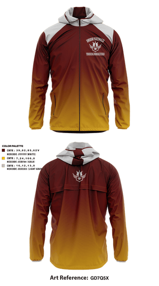 Windbreaker, Iron Spikes Track & Field Club, Track & Field, Teamtime, Team time, sublimation, custom sports apparel, team uniforms, spirit wear, spiritwear, sports uniforms, custom shirts, team store, custom team store, fundraiser sports, apparel fundraiser