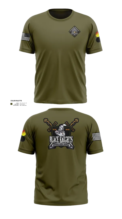 Short Sleeve Performance Shirt, B Co 832nd OD BN, , Teamtime, Team time, sublimation, custom sports apparel, team uniforms, spirit wear, spiritwear, sports uniforms, custom shirts, team store, custom team store, fundraiser sports, apparel fundraiser