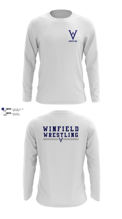 Winfield Youth Wrestling Club 41902136 Long Sleeve Performance Shirt 6