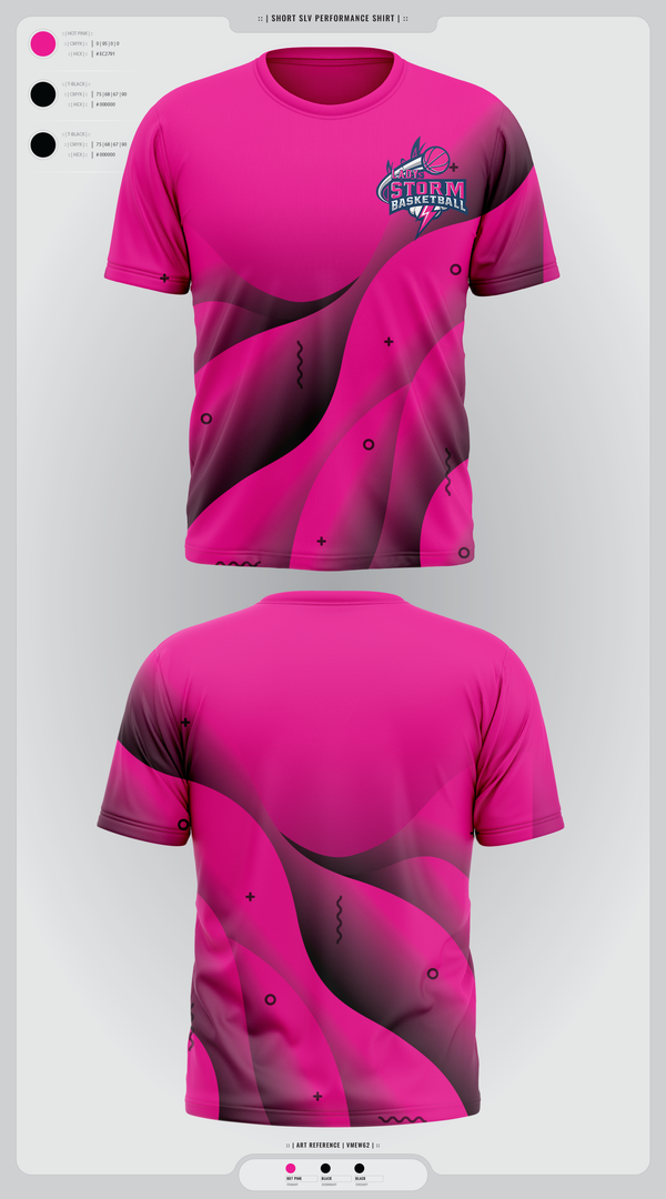Short Sleeve Performance Shirt, Lady Storm, Women's Basketball, Teamtime, Team time, sublimation, custom sports apparel, team uniforms, spirit wear, spiritwear, sports uniforms, custom shirts, team store, custom team store, fundraiser sports, apparel fundraiser