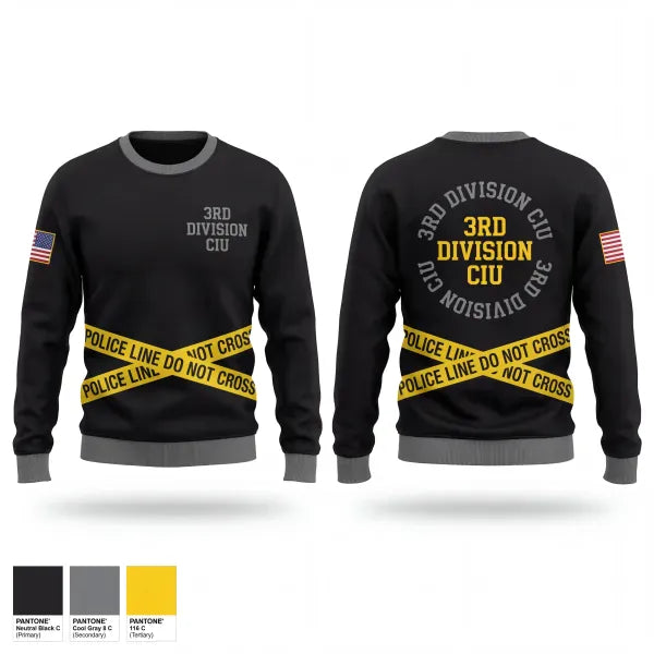 Crew Neck Sweatshirt, 3rd Division CIU, Police, Teamtime, Team time, sublimation, custom sports apparel, team uniforms, spirit wear, spiritwear, sports uniforms, custom shirts, team store, custom team store, fundraiser sports, apparel fundraiser