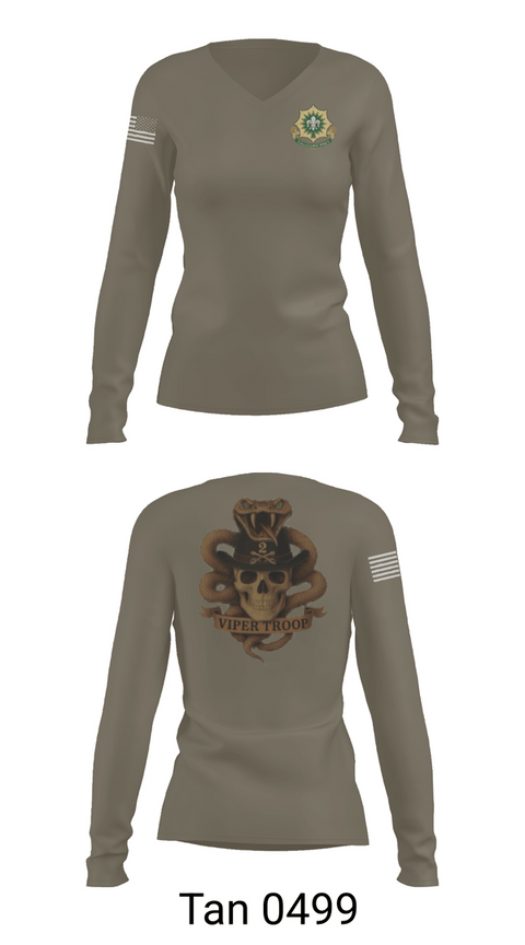 Womens Long Sleeve Vneck Shirt, 2CR, Army, Teamtime, Team time, sublimation, custom sports apparel, team uniforms, spirit wear, spiritwear, sports uniforms, custom shirts, team store, custom team store, fundraiser sports, apparel fundraiser