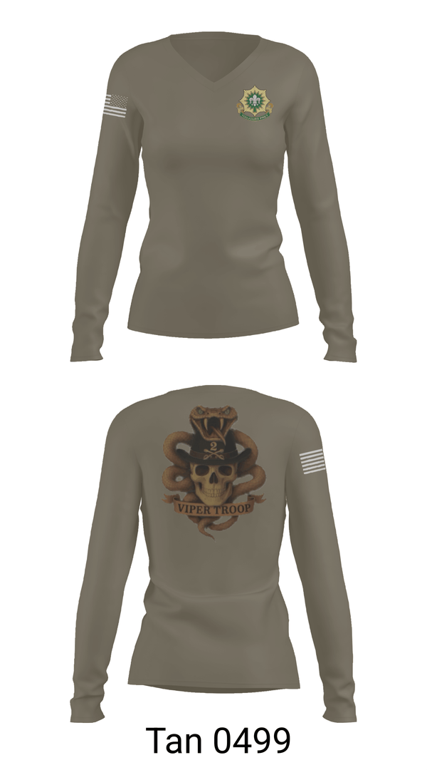 Womens Long Sleeve Vneck Shirt, 2CR, Army, Teamtime, Team time, sublimation, custom sports apparel, team uniforms, spirit wear, spiritwear, sports uniforms, custom shirts, team store, custom team store, fundraiser sports, apparel fundraiser