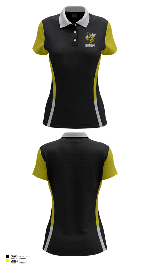 Womens Short Sleeve Performance Polo, Hornbeck Lady Hornets, Softball, Teamtime, Team time, sublimation, custom sports apparel, team uniforms, spirit wear, spiritwear, sports uniforms, custom shirts, team store, custom team store, fundraiser sports, apparel fundraiser