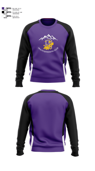Crew Neck Sweatshirt, FHHS Mountaineering Club, Women's Volleyball, Teamtime, Team time, sublimation, custom sports apparel, team uniforms, spirit wear, spiritwear, sports uniforms, custom shirts, team store, custom team store, fundraiser sports, apparel fundraiser