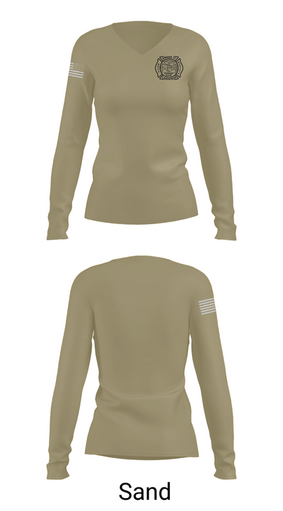 Engine 51 Ladder 29 Medic 18 Battalion 2 1889542 Women's Long Sleeve V-neck Shirt - 97