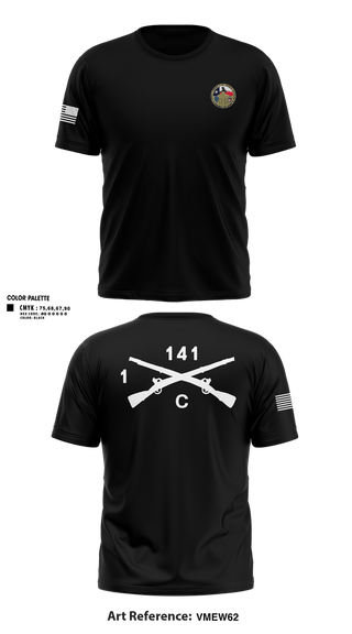 Old School Cotton Feel Shirt, C Co 1-141 IN, Army, Teamtime, Team time, sublimation, custom sports apparel, team uniforms, spirit wear, spiritwear, sports uniforms, custom shirts, team store, custom team store, fundraiser sports, apparel fundraiser