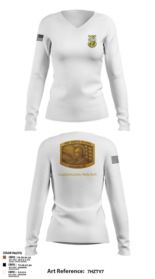Womens Long Sleeve Vneck Shirt, NRC NORTH ISLAND, Navy, Teamtime, Team time, sublimation, custom sports apparel, team uniforms, spirit wear, spiritwear, sports uniforms, custom shirts, team store, custom team store, fundraiser sports, apparel fundraiser