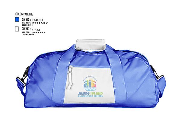 Duffle Bag, James Island Elementary School, Spirit Store, Teamtime, Team time, sublimation, custom sports apparel, team uniforms, spirit wear, spiritwear, sports uniforms, custom shirts, team store, custom team store, fundraiser sports, apparel fundraiser