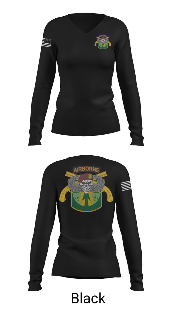 Womens Long Sleeve Vneck Shirt, 16th Military Police Brigade, , Teamtime, Team time, sublimation, custom sports apparel, team uniforms, spirit wear, spiritwear, sports uniforms, custom shirts, team store, custom team store, fundraiser sports, apparel fundraiser
