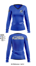 Arkansas Platinum  Women's Long Sleeve V-neck Shirt - 5