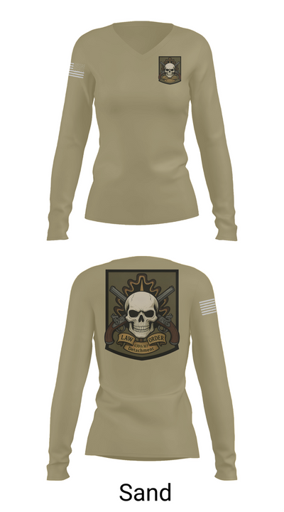 430th MP Detachment 58088403 Women's Long Sleeve V-neck Shirt - 97