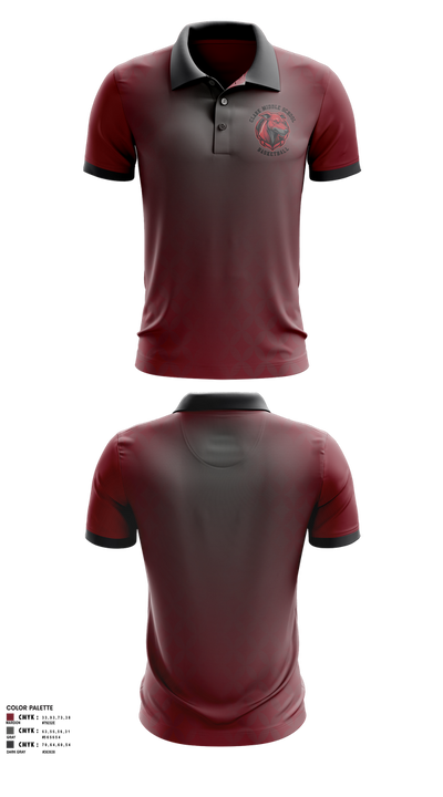 Clark Middle School 62520658 Short Sleeve Performance Polo - 1
