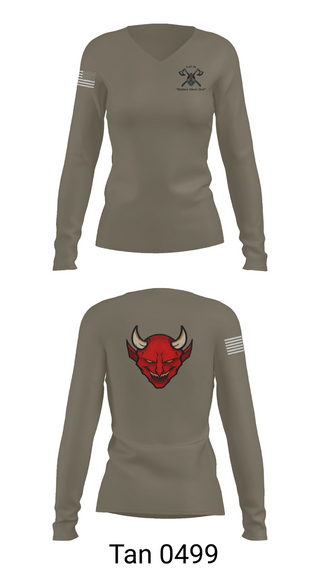 Womens Long Sleeve Vneck Shirt, D Co 3-47, , Teamtime, Team time, sublimation, custom sports apparel, team uniforms, spirit wear, spiritwear, sports uniforms, custom shirts, team store, custom team store, fundraiser sports, apparel fundraiser