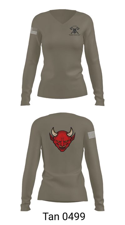 D Co 3-47 75831418 Women's Long Sleeve V-neck Shirt - 77