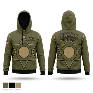 Hoodie, Cherokee County Sheriffs Office Narcotics Division, Police, Teamtime, Team time, sublimation, custom sports apparel, team uniforms, spirit wear, spiritwear, sports uniforms, custom shirts, team store, custom team store, fundraiser sports, apparel fundraiser