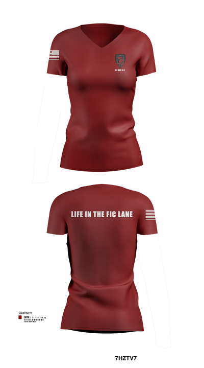 III MEF G-9 26975177 Women's Short Sleeve V-neck Shirt - 102