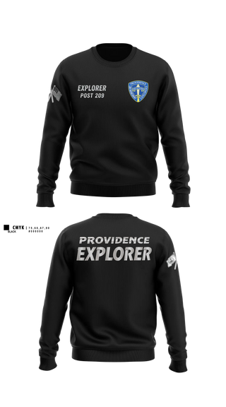 Crew Neck Sweatshirt, Explorers, Police, Teamtime, Team time, sublimation, custom sports apparel, team uniforms, spirit wear, spiritwear, sports uniforms, custom shirts, team store, custom team store, fundraiser sports, apparel fundraiser