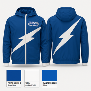 Windbreaker, Blue Thunder, Track & Field, Teamtime, Team time, sublimation, custom sports apparel, team uniforms, spirit wear, spiritwear, sports uniforms, custom shirts, team store, custom team store, fundraiser sports, apparel fundraiser