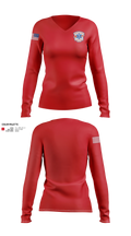 Hardeman County Ambulance Service Women's Long Sleeve V-neck Shirt - 22