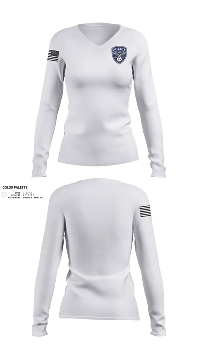 Maumelle PD 82584519 Women's Long Sleeve V-neck Shirt - 22