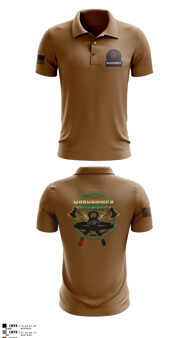 Short Sleeve Performance Polo, Warhammer Fitness, , Teamtime, Team time, sublimation, custom sports apparel, team uniforms, spirit wear, spiritwear, sports uniforms, custom shirts, team store, custom team store, fundraiser sports, apparel fundraiser