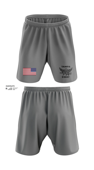 Athletic Shorts With Pockets, Tampa SWAT, Police, Teamtime, Team time, sublimation, custom sports apparel, team uniforms, spirit wear, spiritwear, sports uniforms, custom shirts, team store, custom team store, fundraiser sports, apparel fundraiser