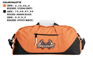 Duffle Bag, Dyer County Tomahawks, Baseball, Teamtime, Team time, sublimation, custom sports apparel, team uniforms, spirit wear, spiritwear, sports uniforms, custom shirts, team store, custom team store, fundraiser sports, apparel fundraiser