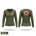 LSR VFD Women's Long Sleeve V-neck Shirt - 1