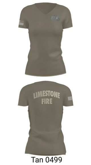 Womens Short Sleeve Vneck Shirt, Limestone Fire Protection District, Fire Department, Teamtime, Team time, sublimation, custom sports apparel, team uniforms, spirit wear, spiritwear, sports uniforms, custom shirts, team store, custom team store, fundraiser sports, apparel fundraiser