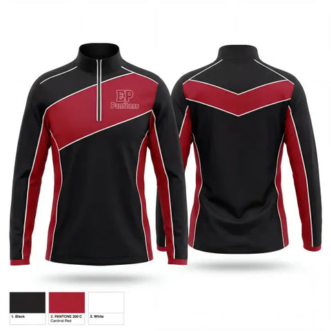 Quarter Zip Jacket, EP Panthers, Men's Basketball, Teamtime, Team time, sublimation, custom sports apparel, team uniforms, spirit wear, spiritwear, sports uniforms, custom shirts, team store, custom team store, fundraiser sports, apparel fundraiser