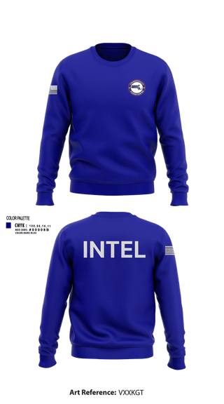 Crew Neck Sweatshirt, Intel, Police, Teamtime, Team time, sublimation, custom sports apparel, team uniforms, spirit wear, spiritwear, sports uniforms, custom shirts, team store, custom team store, fundraiser sports, apparel fundraiser