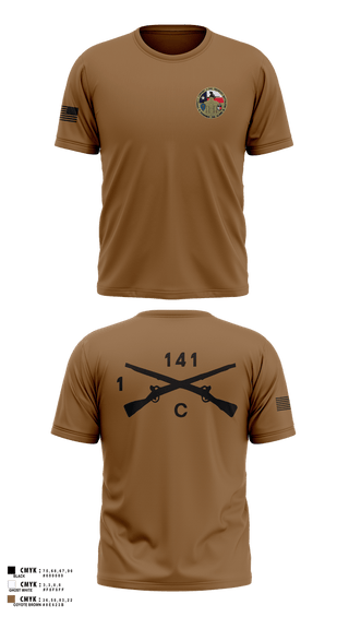 Short Sleeve Performance Shirt, C Co 1-141 IN, Army, Teamtime, Team time, sublimation, custom sports apparel, team uniforms, spirit wear, spiritwear, sports uniforms, custom shirts, team store, custom team store, fundraiser sports, apparel fundraiser