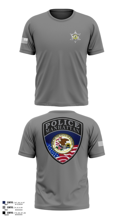 Manhattan Police Department 25505954 Old School Cotton Feel Shirt - 101