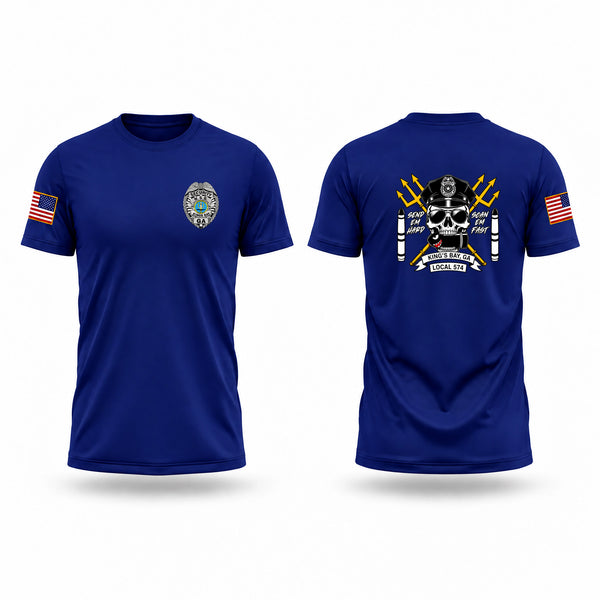 Old School Cotton Feel Shirt, Local 574, Police, Teamtime, Team time, sublimation, custom sports apparel, team uniforms, spirit wear, spiritwear, sports uniforms, custom shirts, team store, custom team store, fundraiser sports, apparel fundraiser