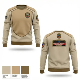 Crew Neck Sweatshirt, Sicangu Nation Tribal Defense Solutions Emergency Medical Response Unit (SNTDS‑EMRU), EMS/EMT, Teamtime, Team time, sublimation, custom sports apparel, team uniforms, spirit wear, spiritwear, sports uniforms, custom shirts, team store, custom team store, fundraiser sports, apparel fundraiser