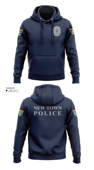 Hoodie, New Town Police Department, Police, Teamtime, Team time, sublimation, custom sports apparel, team uniforms, spirit wear, spiritwear, sports uniforms, custom shirts, team store, custom team store, fundraiser sports, apparel fundraiser