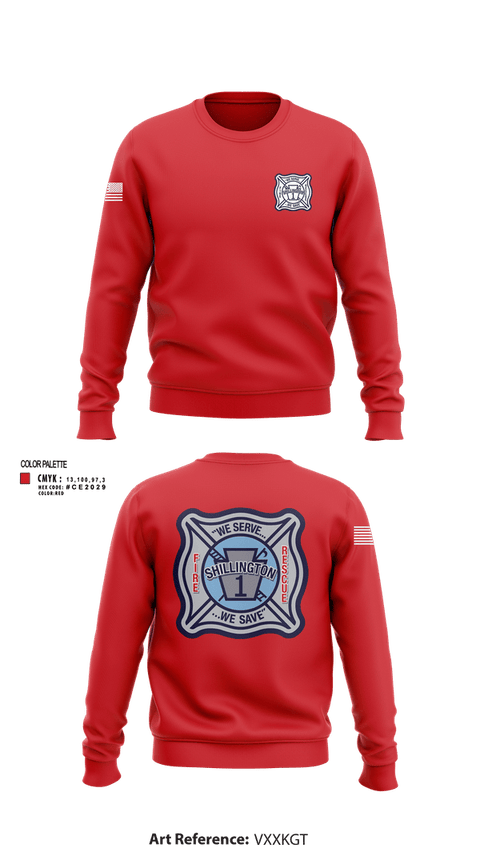 Crew Neck Sweatshirt, SHILLINGTON FIRE DEPARTMENT, Fire Department, Teamtime, Team time, sublimation, custom sports apparel, team uniforms, spirit wear, spiritwear, sports uniforms, custom shirts, team store, custom team store, fundraiser sports, apparel fundraiser