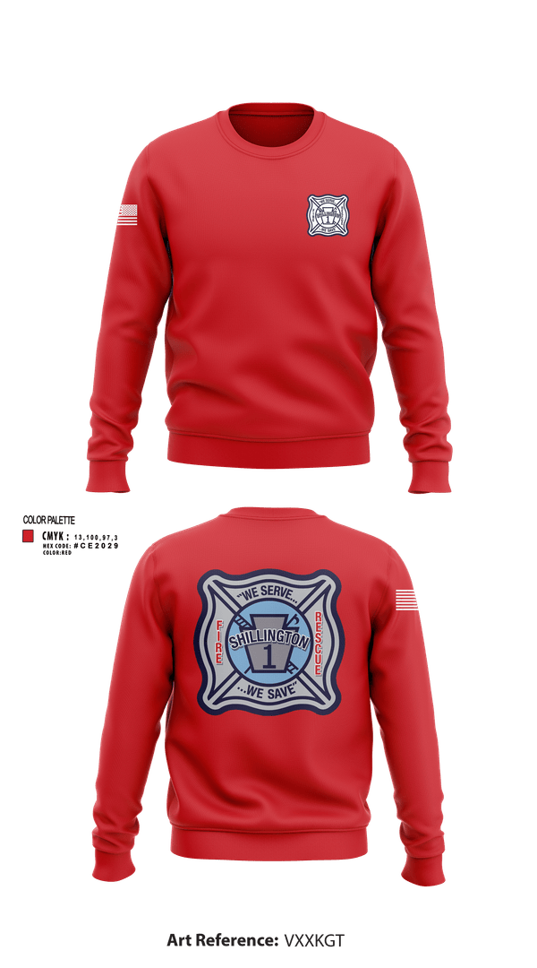 Crew Neck Sweatshirt, SHILLINGTON FIRE DEPARTMENT, Fire Department, Teamtime, Team time, sublimation, custom sports apparel, team uniforms, spirit wear, spiritwear, sports uniforms, custom shirts, team store, custom team store, fundraiser sports, apparel fundraiser