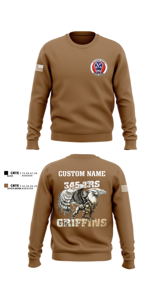 Crew Neck Sweatshirt, 345th TRS, , Teamtime, Team time, sublimation, custom sports apparel, team uniforms, spirit wear, spiritwear, sports uniforms, custom shirts, team store, custom team store, fundraiser sports, apparel fundraiser