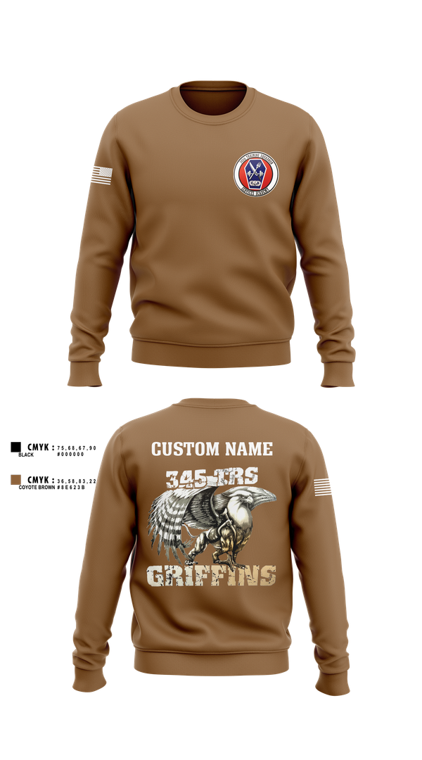 Crew Neck Sweatshirt, 345th TRS, , Teamtime, Team time, sublimation, custom sports apparel, team uniforms, spirit wear, spiritwear, sports uniforms, custom shirts, team store, custom team store, fundraiser sports, apparel fundraiser