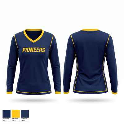 PIONEERS Women's Long Sleeve V-neck Shirt - 1