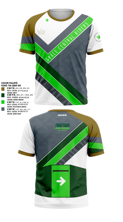 Grace Central Riders Pelotonia 6119649 Short Sleeve Performance Shirt - 3