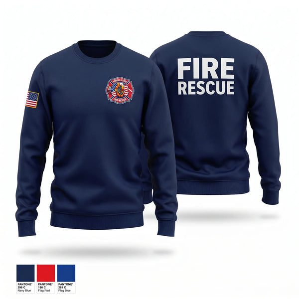 Crew Neck Sweatshirt, Lawrence-Allison Fire Protection District, Fire Department, Teamtime, Team time, sublimation, custom sports apparel, team uniforms, spirit wear, spiritwear, sports uniforms, custom shirts, team store, custom team store, fundraiser sports, apparel fundraiser