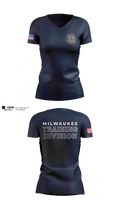 Milwaukee Fire Department Training Division Women's Short Sleeve V-neck Shirt - 3