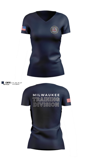 Womens Short Sleeve Vneck Shirt, Milwaukee Fire Department Training Division, Fire Department, Teamtime, Team time, sublimation, custom sports apparel, team uniforms, spirit wear, spiritwear, sports uniforms, custom shirts, team store, custom team store, fundraiser sports, apparel fundraiser